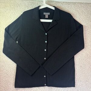 Banana Republic Vintage Black Wool Silk Cashmere  Cardigan Sweater L Hong Kong